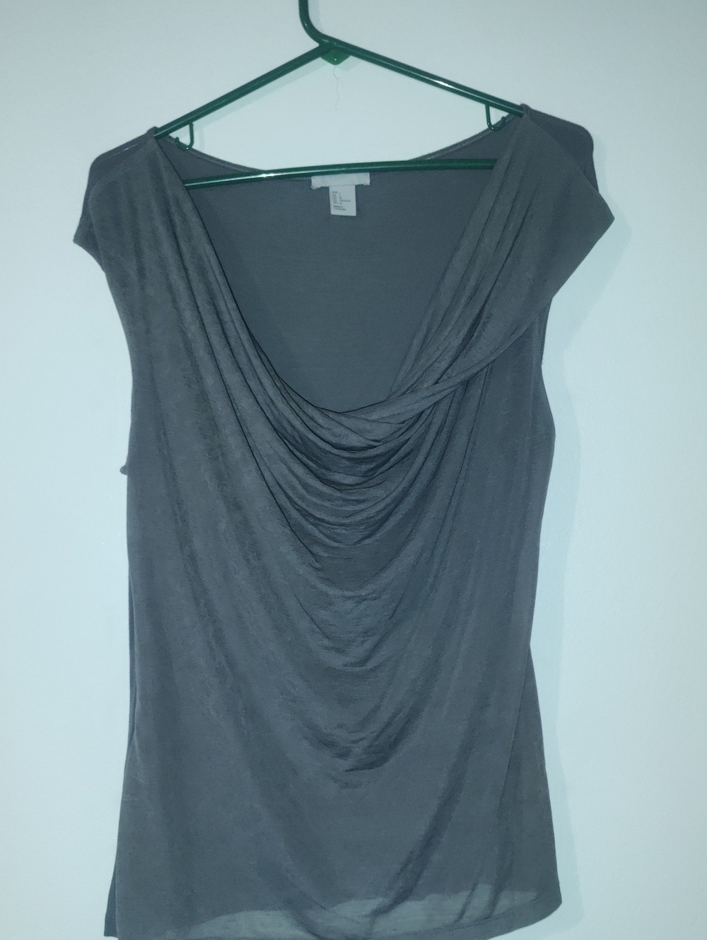 H&M Gray Draped Cowl Neck Camisole